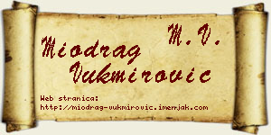 Miodrag Vukmirović vizit kartica